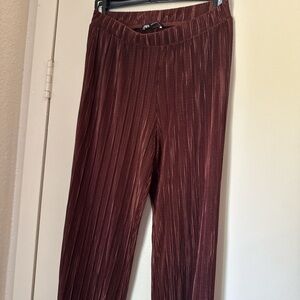 Zara Brown Pleaded Pants